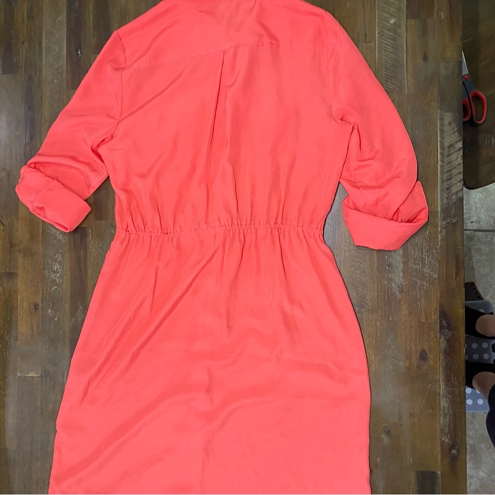 Spense Coral Collared Button Down Long Sleeve Dre… - image 2